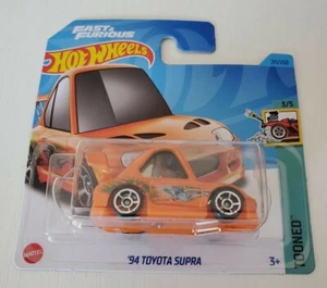 Hot Wheels '94 Toyota Supra Fast & Furious Tooned 1:64 Diecast Toy Car in Box - Picture 1 of 4