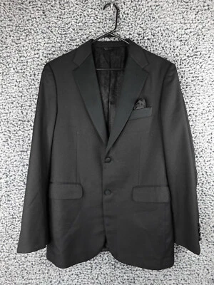 Blazer Esmoquin Negro Nobility by Astor & Negro Solapa Satinada 2 Botones 42R Personalizado M Foto 1 de 4