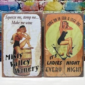 Sexy Lady Metal Signs Pretty Women Heels Legs Seductive Ladies Night Bar Decor - Picture 1 of 24