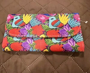 Mexican Embroidered Vibrant BIRD Wallet. Handmade New. F - Picture 1 of 8