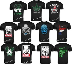 MAGLIETTA Marijuana Weed LEAF addicted kush pot leaf cannabis maglietta uomo S-4XL - Foto 1 di 5