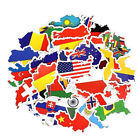 100 National Flag Stickers for Laptop - Self-Adhesive DIY Decorations