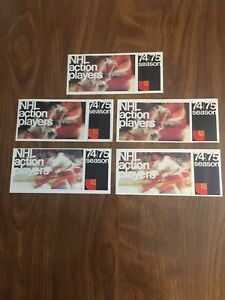 1974 Nhl Action players stamp booklets. lot of 5. unopened.