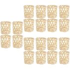  20 pcs Bamboo Woven Candle Cup Storage Holder Bamboo Woven Tea Candle Holder