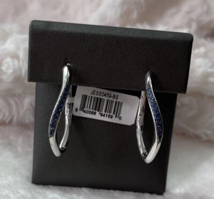 JUDITH RIPKA Nova Hoop Earrings With Blue Sapphire - Picture 1 of 10