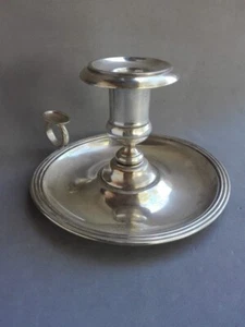 Antique Christofle Chamber Candlestick Candle Holder Silver Plated - Picture 1 of 22