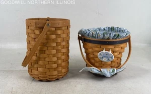 2 Longaberger Baskets 1999 May Series Daisy And Bottle Basket - Picture 1 of 6