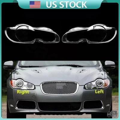 Nueva cubierta de lente transparente para faros izquierdo+derecho + sellador para Jaguar XF 2009-2011 Foto 1 de 4