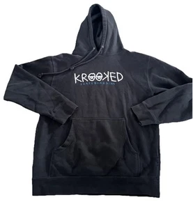 Krooked Skateboards Hoodie Herren Schwarz Pullover Grafik Skate Punk Medium - Bild 1 von 8