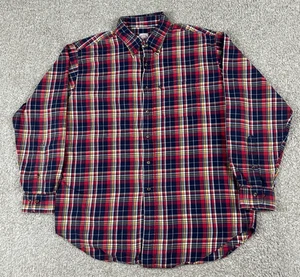 Brooks Brothers Hemd Herren Large rot blau kariert Langarm Knopfleiste Regular Fit - Bild 1 von 10
