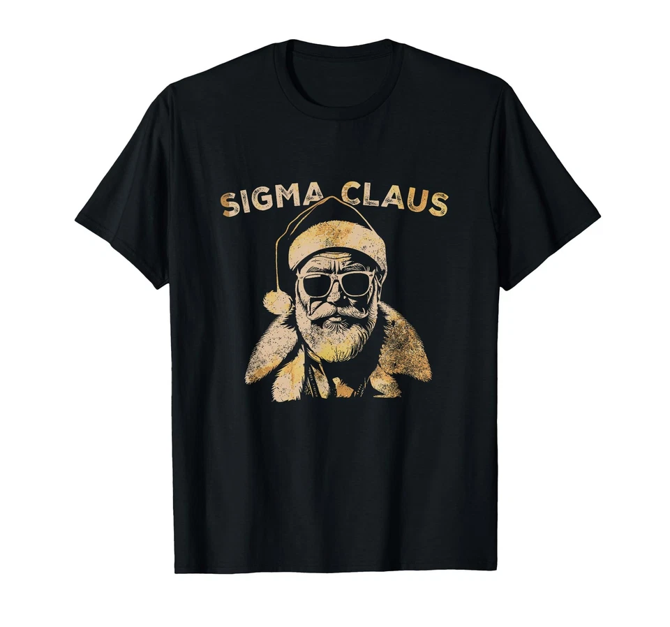 Camiseta vintage Sigma Claus Distressed Gen Alpha Navidad para hombre Foto 1 de 1