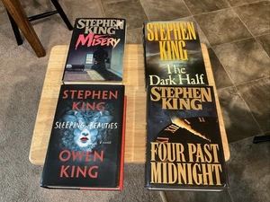 Stephen King Book Lot: Misery, Dark Half, Four Past Midnight, Sleeping Beauties - Picture 1 of 1