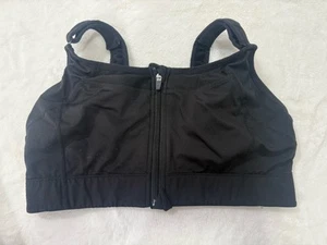CVG Constantly Varied Gear L Women's Black Sports Bra Zip Front High Support - Picture 1 of 8