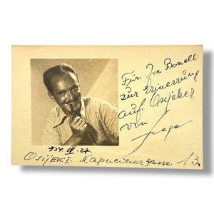 1927 Osijek RPPC Signed Frepe to Joe Bonell Pipe Portrait Real Photo Postcard - Picture 1 of 2