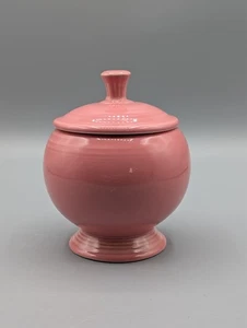 Vintage Fiestaware Zuckerdose mit Deckel Rosa Pfingstrose Rose Made in USA HLC - Bild 1 von 5