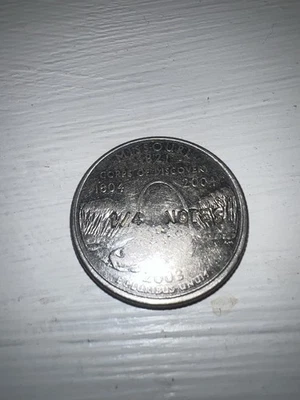 2003 USA Quarter Dollar Coin -  MISSOURI with strange 1/4 notes stamp or error? - Image 1 of 3