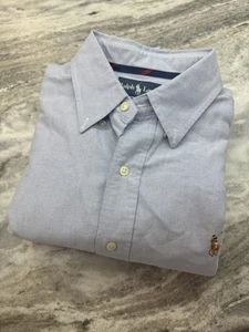 RALPH LAUREN OXFORD SHIRT Size Large Men`s Classic Fit Blue EUC - Picture 1 of 10