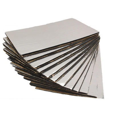 Almohadilla amortiguadora de sonido ignífuga de 5 mm alfombrilla de aislamiento térmico para arcos de rueda de puertas de automóviles Foto 1 de 4