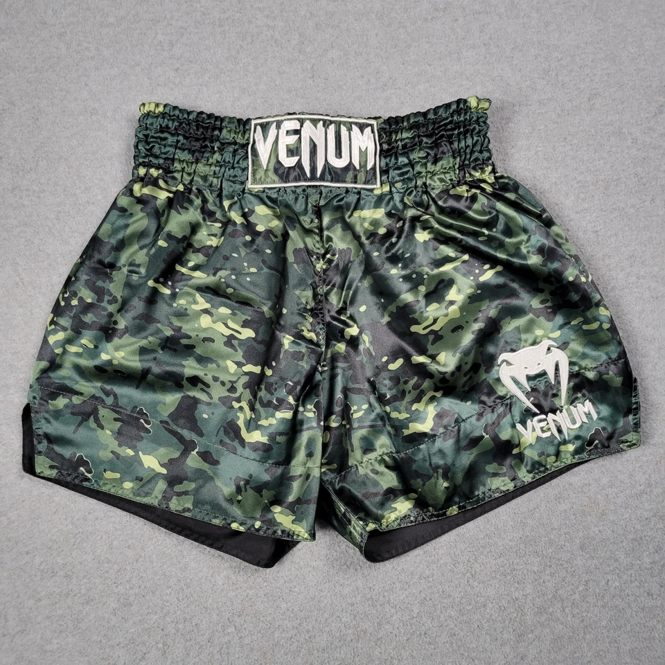 Venum Shorts Men 2XL Green Camo Big Logo Kickboxing Muay Thai Boxing MMA Fight - Image 1 of 4