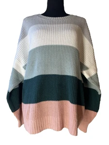 Hollister Womens Medium - Long Sleeve Striped Knit Sweater - Baggy Y2K Style - Picture 1 of 7