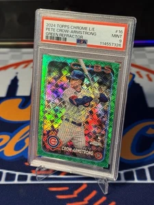 2024 Topps Chrome Logofractor Pete Crow-Armstrong RC Green /99 PSA 9 Cubs - Picture 1 of 1