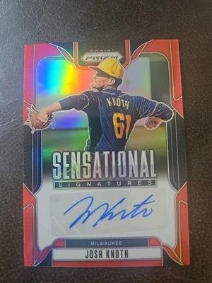 Josh Knoth Auto #47/99 2025 Panini Prizm  Sensational Signatures - Image 1 of 3