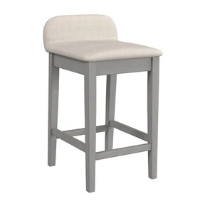 Hillsdale Maydena 26" Wood Contemporary Counter Stool in Gray - Picture 1 of 15