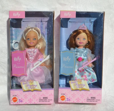 Kelly como Princesa Muñecas Barbie Fantasy Tales Vestido Rosa y Vestido Azul 2004 Nuevo Foto 1 de 4