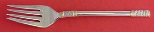 Aegean Weave Gold by Wallace Sterling Silver Cold Meat Fork 8 5/8" - Image 1 of 1