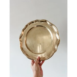 Brass Scalloped Charger - Picture 1 of 1