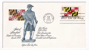 STAMP US SCOTT 1639 "Maryland State Flag" 13 CENT 1976 FDC - A - Picture 1 of 1