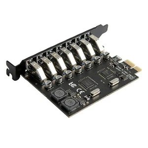 PCI-E Express To USB 3.0 Expansion Card Adapter 7 Ports Hub External Controller - Afbeelding 1 van 6