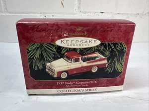 Dodge Sweptside D100 1999 Hallmark Ornament 1957 All American Trucks #5 H64 raro - Imagen 1 de 13