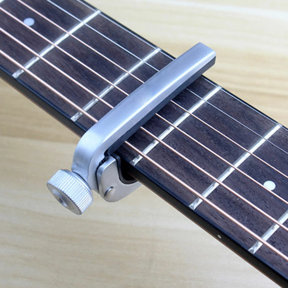Professional Guitar Capo Acoustic Electric Ukulele Silver Trigger Clamp - Image 1 of 4
