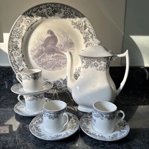 spode delamere rural Great Coffee Pot, Charger Plate ,cups, Saucers NEW - Picture 1 of 24