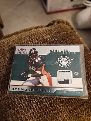 2002 Pacific Heads Update Game-Worn Patch #091/275 Desmond Clark #27 Patch - Image 1 of 4