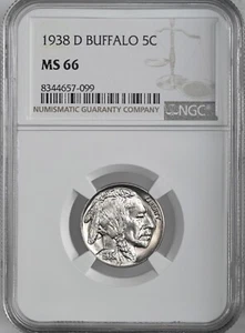 1938-D 5C BUFFALO NICKEL "DENVER MINT" NGC MS66 #8344657-099 - Picture 1 of 4