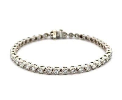 Brazalete tenis diamantes en oro blanco de 14K Foto 1 de 4