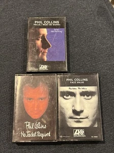 Phil Collins Cassette Tape Lot 3 No Jacket Required Face Value Hello Must Going - Imagen 1 de 8