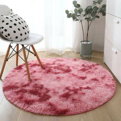 3.3 FT Round Shaggy Area Rug Plush Carpet Soft Rug Living Room Bedroom Floor Mat - Image 1 of 4