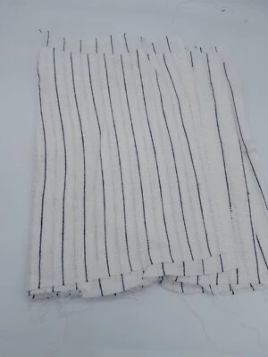 100% Irish Linen craft sample Black & White Pin Stripe 150cm x 20cm approx - Image 1 of 4