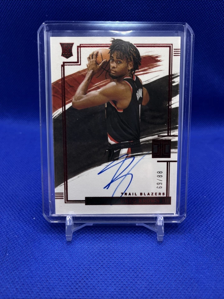 2021-22 Panini Impeccable Greg Brown III ON CARD RED Auto 69/88 🔥 - Image 1 of 2