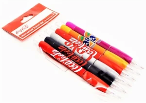 9942 COCA COLA COKE SET OF 6 MECHANICAL PENCIL SET - Foto 1 di 1