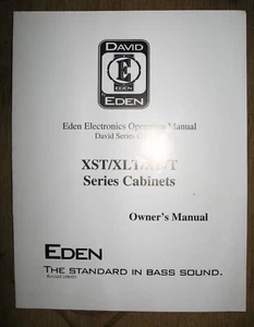 EDEN XST/XLT/XL/T Series Cabinets Owner's Manual - Picture 1 of 5