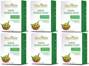 6- Pk Shea Olien - Neem Herbal Soap w/ Peppermint sage & lemon peel - Picture 1 of 3