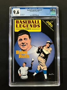 Baseball Legends Comics #1 CGC 9.6 (1992) - Babe Ruth - RARE CGC copy - Picture 1 of 2