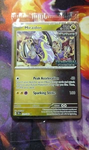 Best Buy Promo Card Pokemon Temporal Forces Holo Foil Rare MIRAIDON #121/162 NM - Picture 1 of 4
