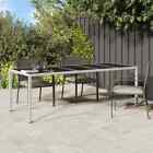 Vidaxl Garden Table White 250x100x75 Cm Poly Rattan And Tempered Glass