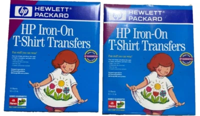 Hewlett Packard Iron-On T-Shirt Transfers  18 Sheets New - Image 1 of 4