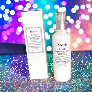 FRISCHE Rose & Hyaluronsäure tiefe hydratisierende Emulsion 3,3 flüssige Unzen Neu im Karton - Bild 1 von 12